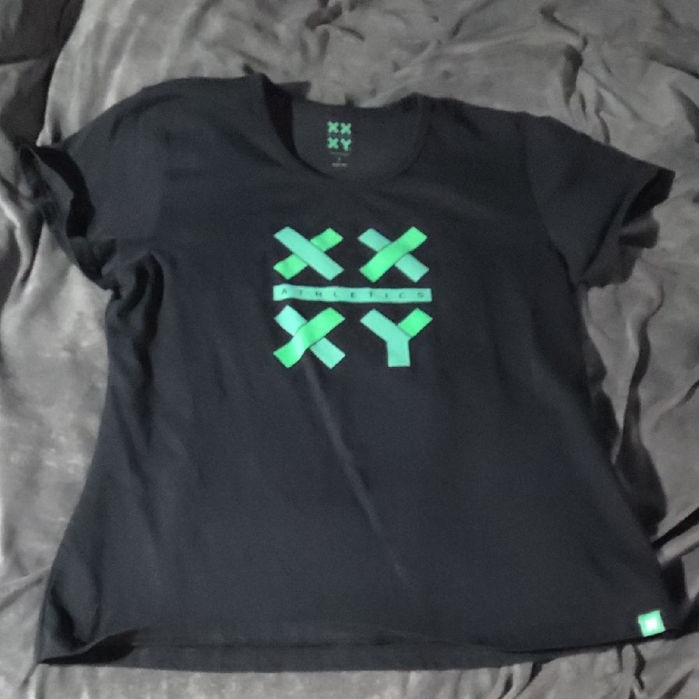 Black Short Sleeve Athletic Tee